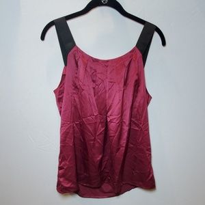 Ann Taylor Loft sleeveless pleated front blouse